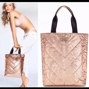 New Victoria Secret Rose Gold Tote .